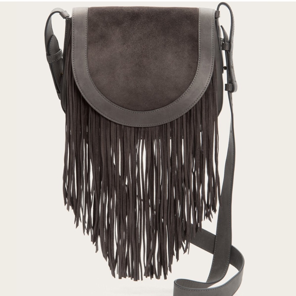 Brand new! Frye leather and suede fringe bag